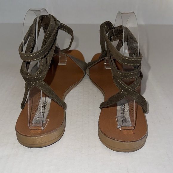 Steve Madden Suede Ankle Wrap Sandals - Picture 5 of 7
